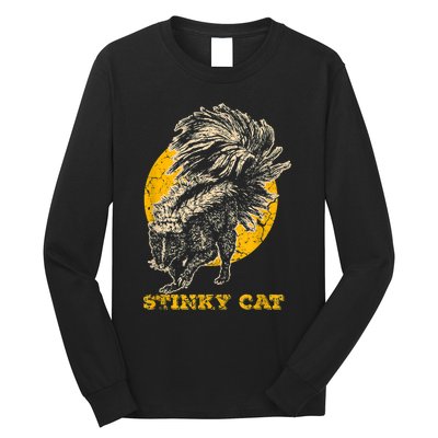 Funny Skunk Cat Long Sleeve Shirt