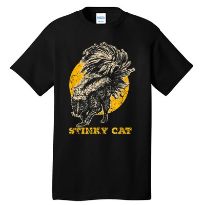 Funny Skunk Cat Tall T-Shirt