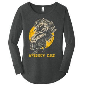 Funny Skunk Cat Women's Perfect Tri Tunic Long Sleeve Shirt