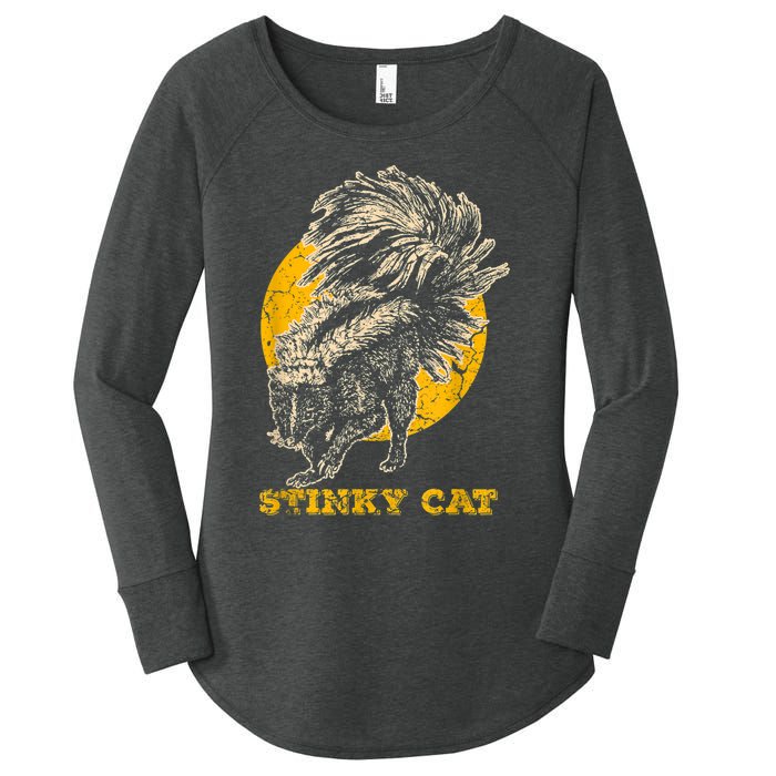 Funny Skunk Cat Women's Perfect Tri Tunic Long Sleeve Shirt