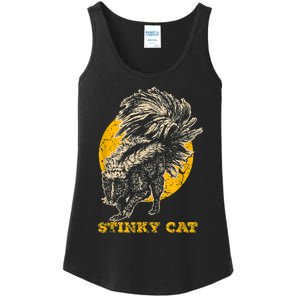 Funny Skunk Cat Ladies Essential Tank