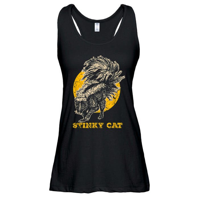 Funny Skunk Cat Ladies Essential Flowy Tank