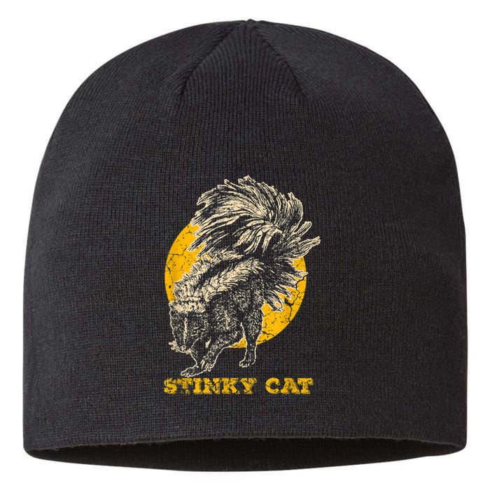 Funny Skunk Cat Sustainable Beanie