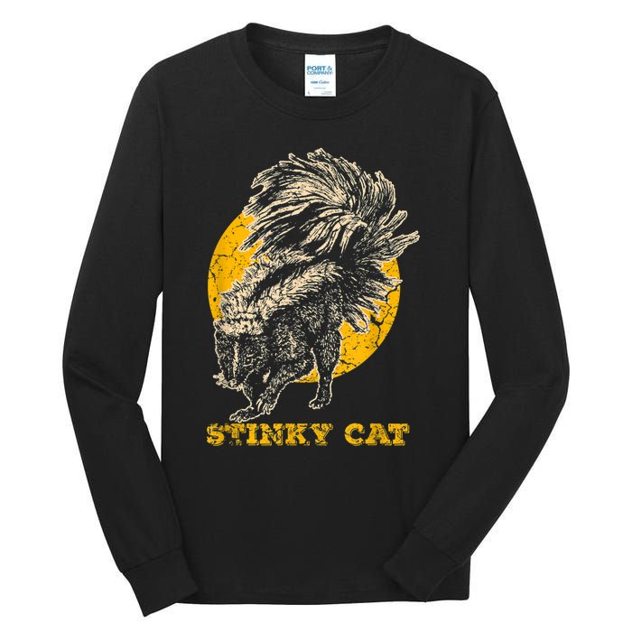 Funny Skunk Cat Tall Long Sleeve T-Shirt