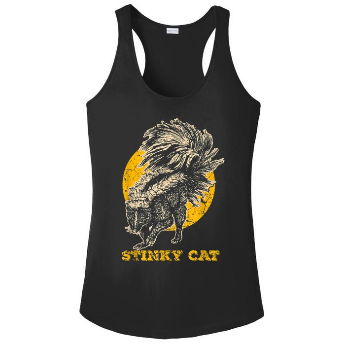 Funny Skunk Cat Ladies PosiCharge Competitor Racerback Tank