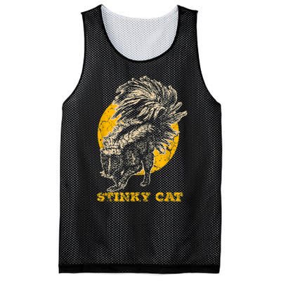 Funny Skunk Cat Mesh Reversible Basketball Jersey Tank