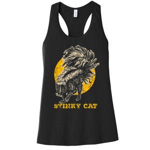 Funny Skunk Cat Women's Racerback Tank