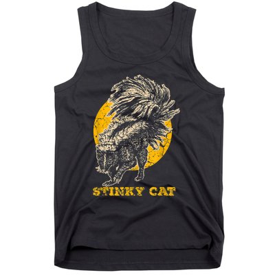 Funny Skunk Cat Tank Top