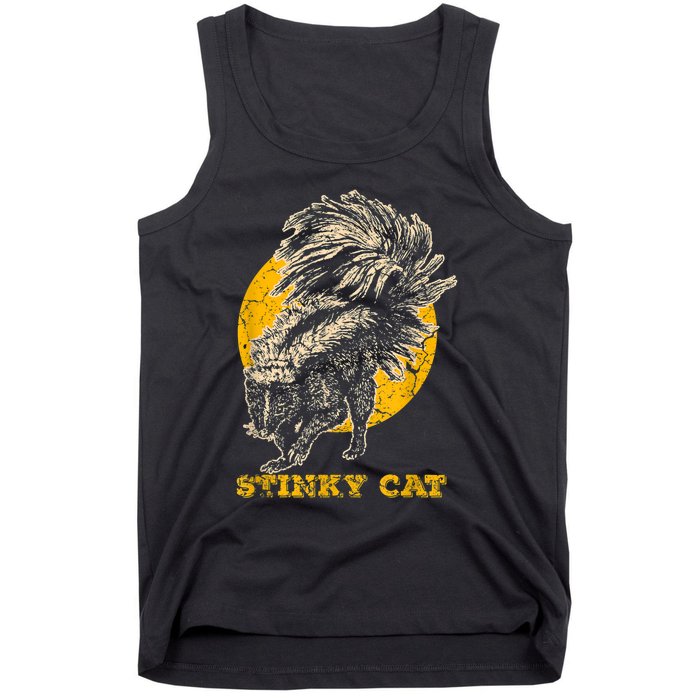 Funny Skunk Cat Tank Top