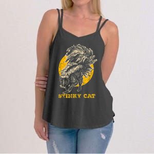 Funny Skunk Cat Women's Strappy Tank