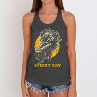 Funny Skunk Cat Women's Knotted Racerback Tank