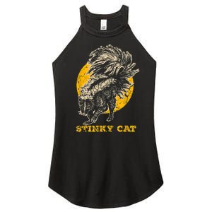 Funny Skunk Cat Women's Perfect Tri Rocker Tank