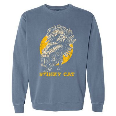 Funny Skunk Cat Garment-Dyed Sweatshirt