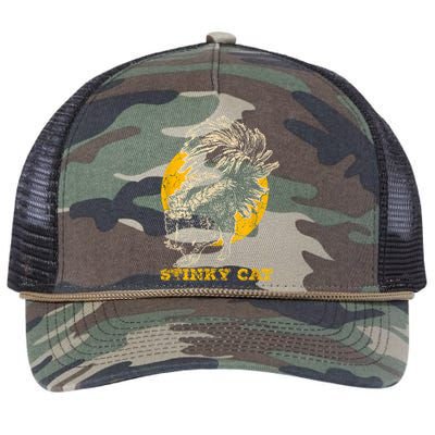 Funny Skunk Cat Retro Rope Trucker Hat Cap