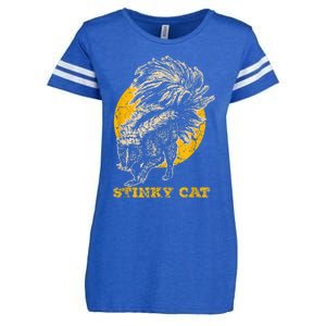 Funny Skunk Cat Enza Ladies Jersey Football T-Shirt