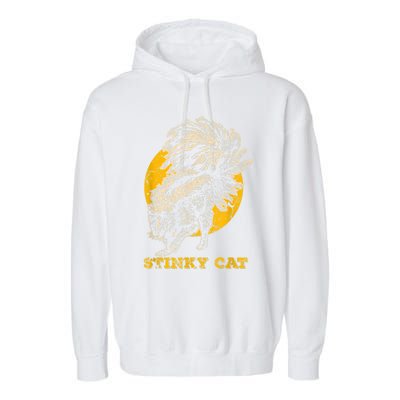 Funny Skunk Cat Garment-Dyed Fleece Hoodie