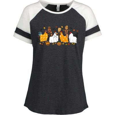 Fall Season Chicken Farmer Farm Enza Ladies Jersey Colorblock Tee