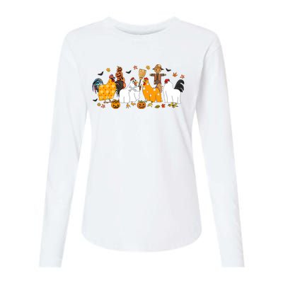 Fall Season Chicken Farmer Farm Womens Cotton Relaxed Long Sleeve T-Shirt