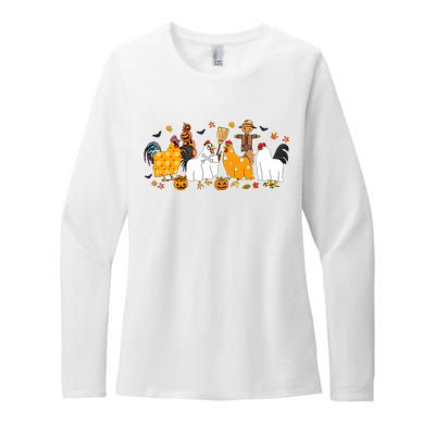 Fall Season Chicken Farmer Farm Womens CVC Long Sleeve Shirt