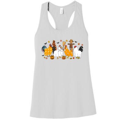 Fall Season Chicken Farmer Farm Women's Racerback Tank