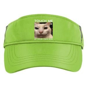 Funny Silly Cat Touch Me At Your Own Risk Sarcastic Saying Adult Drive Performance Visor