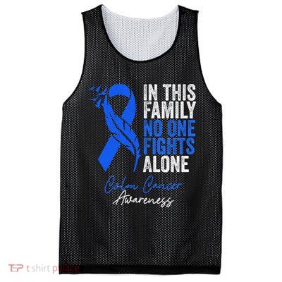Family Support Colorectal Colonoscopy Colon Cancer Awareness Mesh Reversible Basketball Jersey Tank