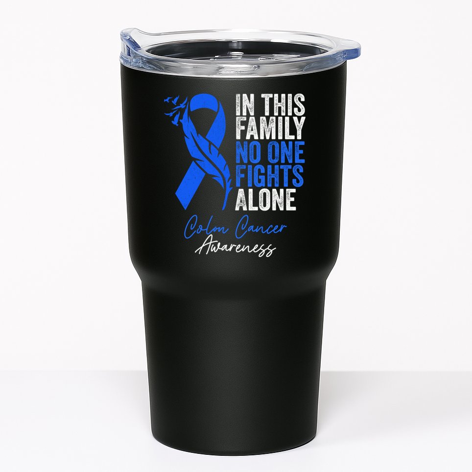 Family Support Colorectal Colonoscopy Colon Cancer Awareness Tumbler