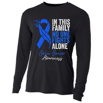 Family Support Colorectal Colonoscopy Colon Cancer Awareness Cooling Performance Long Sleeve Crew