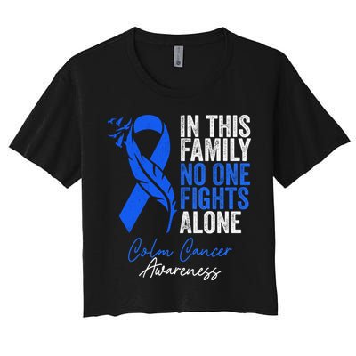 Family Support Colorectal Colonoscopy Colon Cancer Awareness Crop Top