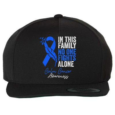 Family Support Colorectal Colonoscopy Colon Cancer Awareness Wool Snapback Cap