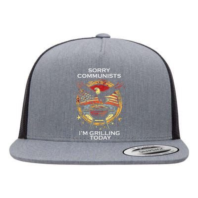 Funny Sorry Communists IM Grilling Today Flat Bill Trucker Hat