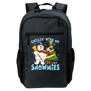 Frosty Snowman Chillin With My Snowmies Frosty Snowman Christmas Tree Daily Commute Backpack