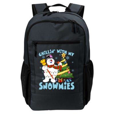 Frosty Snowman Chillin With My Snowmies Frosty Snowman Christmas Tree Daily Commute Backpack