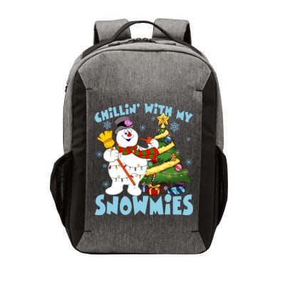 Frosty Snowman Chillin With My Snowmies Frosty Snowman Christmas Tree Vector Backpack