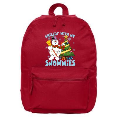 Frosty Snowman Chillin With My Snowmies Frosty Snowman Christmas Tree 16 in Basic Backpack