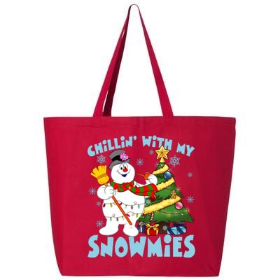 Frosty Snowman Chillin With My Snowmies Frosty Snowman Christmas Tree 25L Jumbo Tote