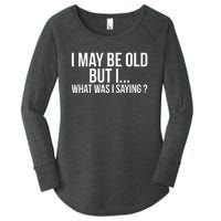 Funny Senior Citizens Old People Gifts Tshirts Old Age Tees Women's Perfect Tri Tunic Long Sleeve Shirt