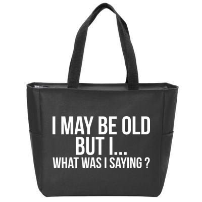 Funny Senior Citizens Old People Gifts Tshirts Old Age Tees Zip Tote Bag