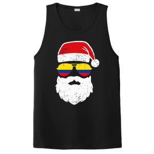 Funny Santa Claus Face Sunglasses Colombia Flag Colombian  PosiCharge Competitor Tank