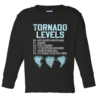 Funny Storm Chaser Chasing Toddler Long Sleeve Shirt