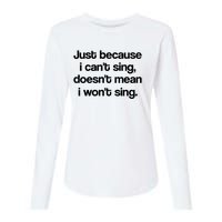 Funny Singing Cool Voice Present X Factor Novelty Music Karaoke Womens Cotton Relaxed Long Sleeve T-Shirt