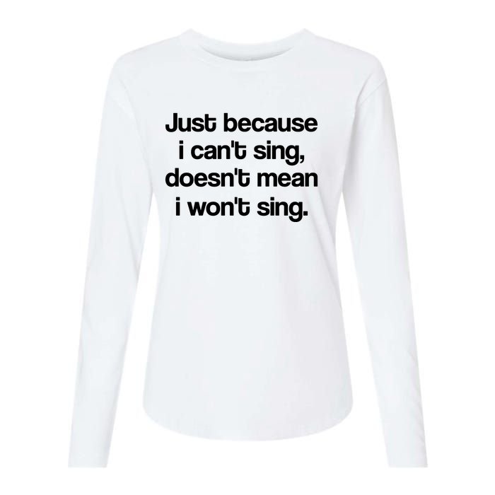 Funny Singing Cool Voice Present X Factor Novelty Music Karaoke Womens Cotton Relaxed Long Sleeve T-Shirt