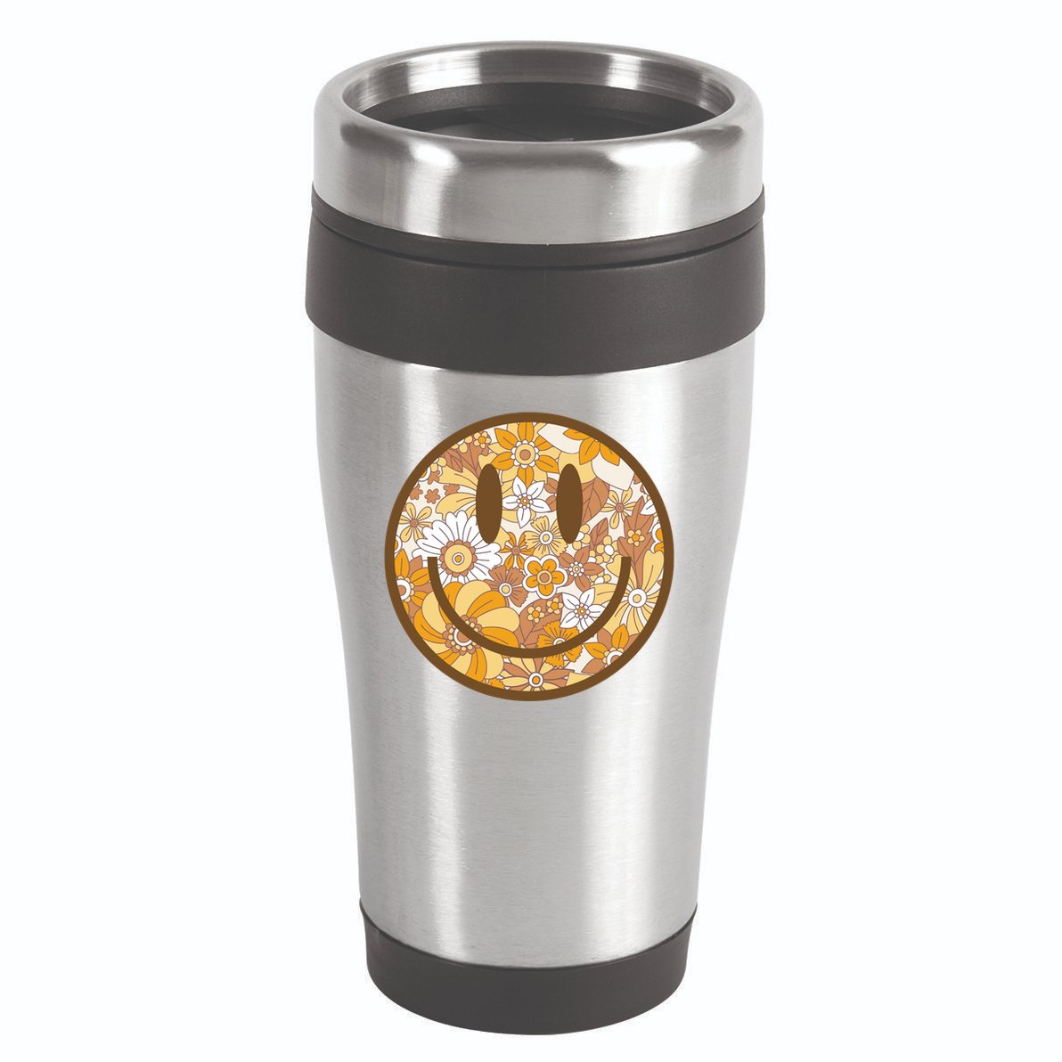 Floral Smiley Cute Gift 16oz Travel Tumbler