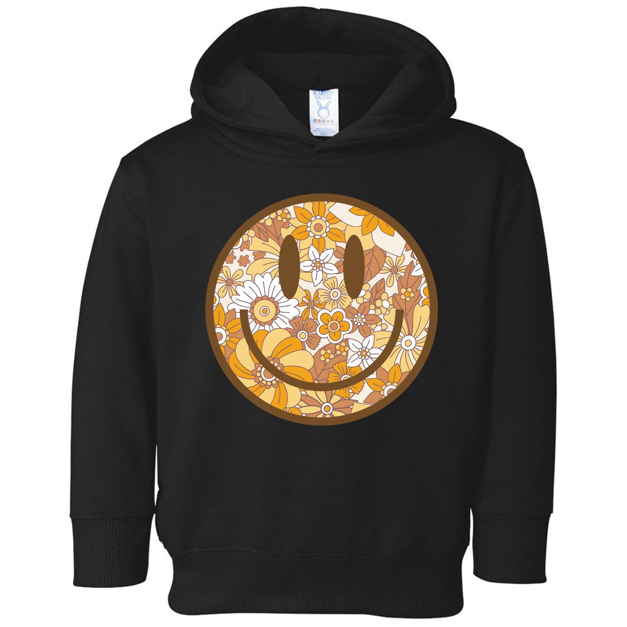 Floral Smiley Cute Gift Toddler Hoodie