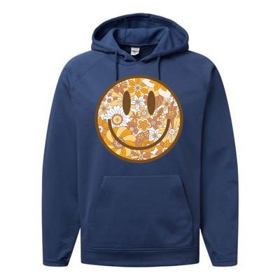 Floral Smiley Cute Gift Performance Fleece Hoodie