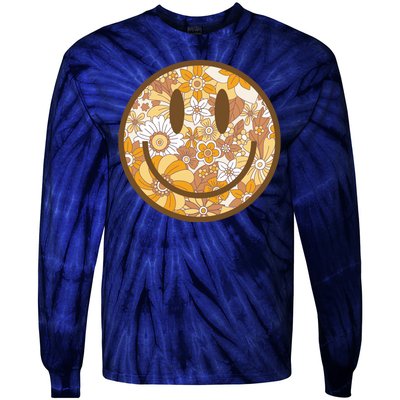 Floral Smiley Cute Gift Tie-Dye Long Sleeve Shirt