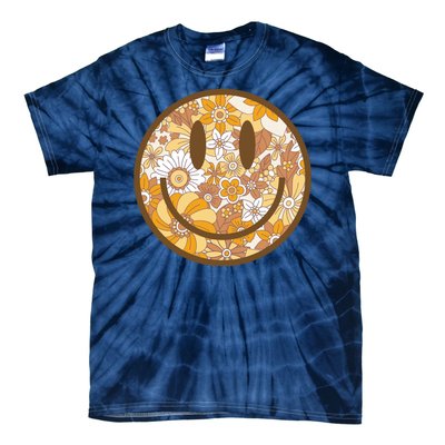 Floral Smiley Cute Gift Tie-Dye T-Shirt