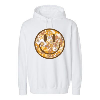 Floral Smiley Cute Gift Garment-Dyed Fleece Hoodie