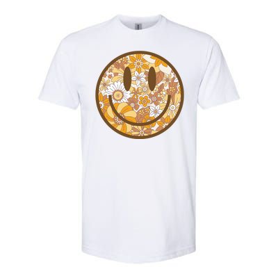 Floral Smiley Cute Gift Softstyle® CVC T-Shirt