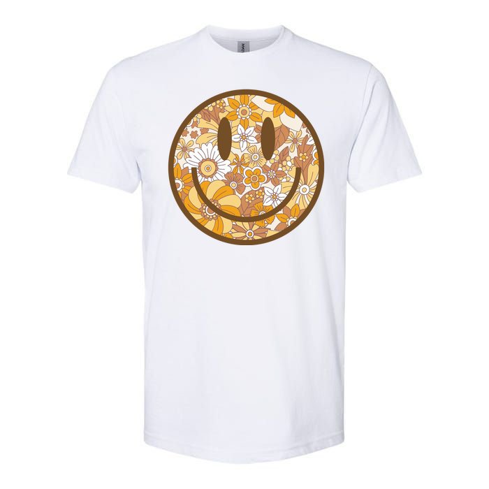 Floral Smiley Cute Gift Softstyle CVC T-Shirt